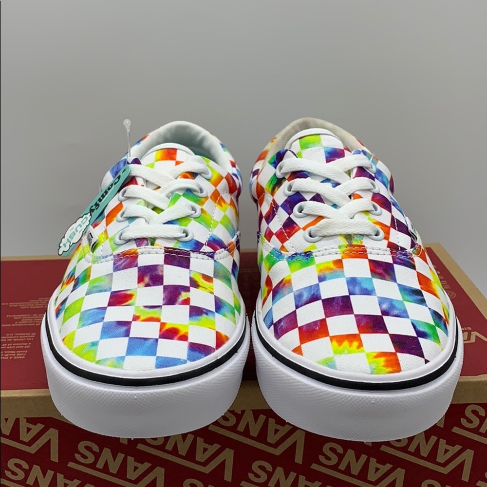 • VANS COMFYCUSH ERA TIE-DYE CHECKERBOARD WHITE Mn - Picture 6 of 16
